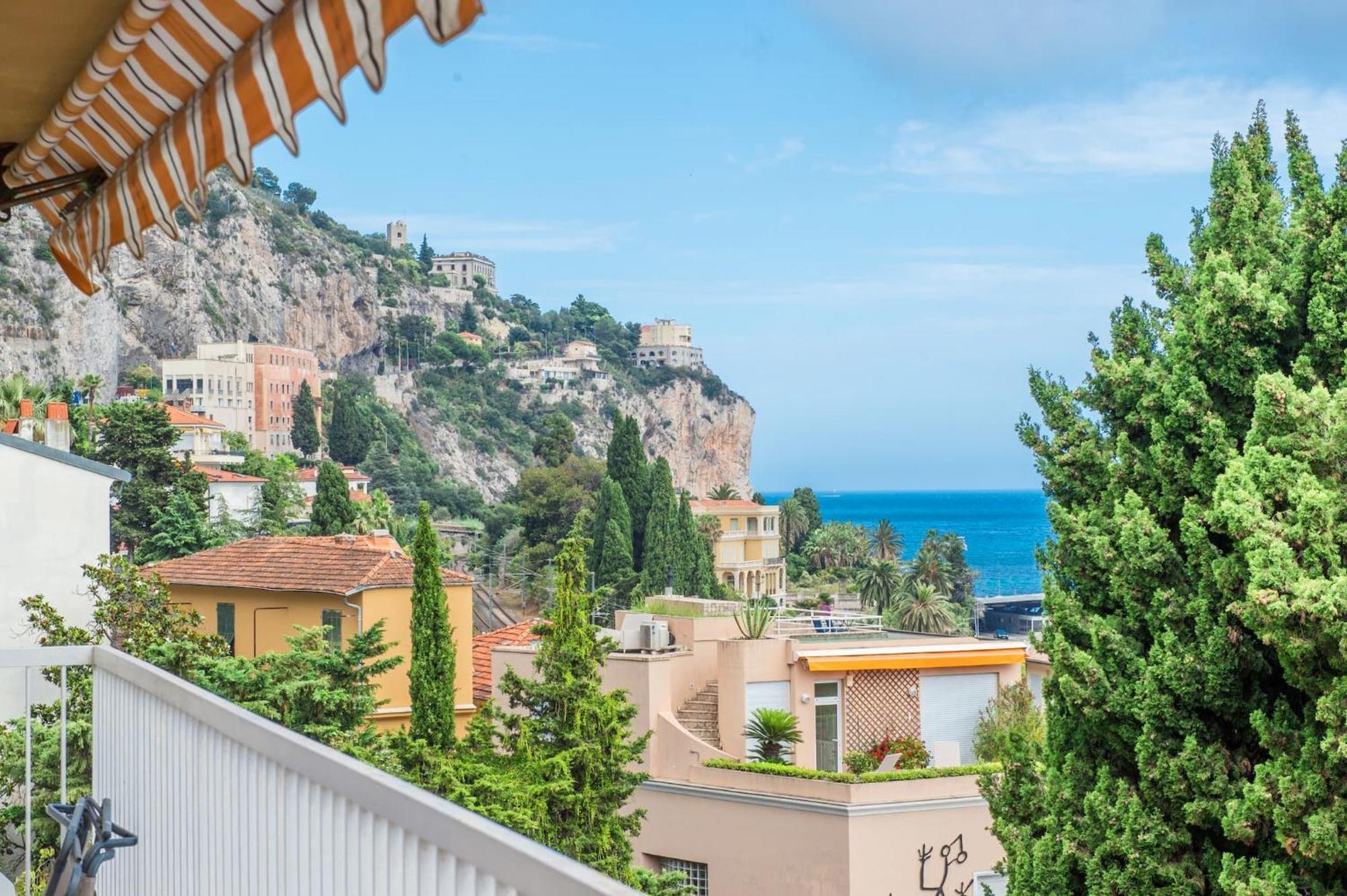 Vina Del Mare, Vue Mer, Terrasse Menton Exterior photo
